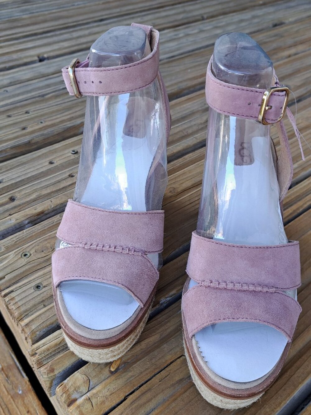 Ugg Light Pink High Heeled Sandals